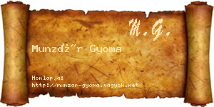 Munzár Gyoma névjegykártya